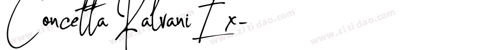 Concetta Kalvani Ex字体转换